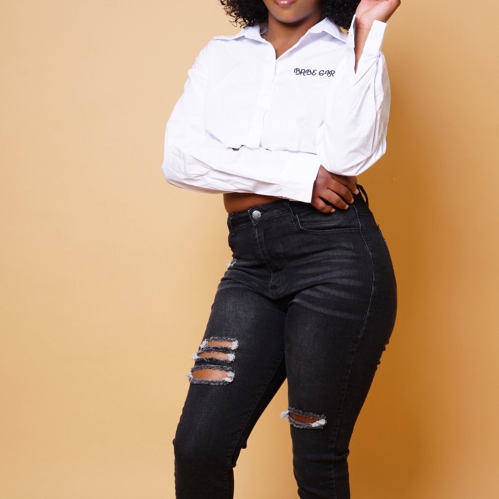 Long Sleeve Babe Crop Top